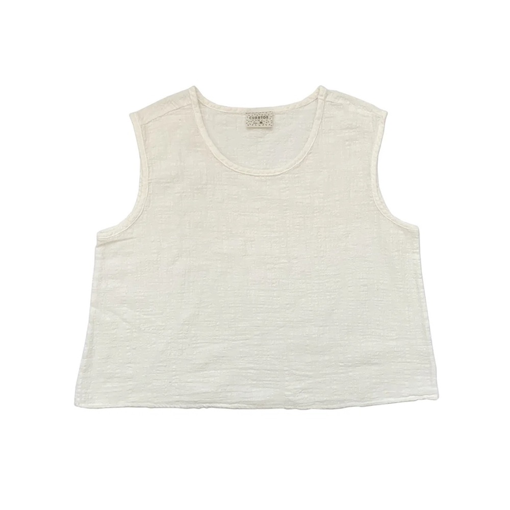 Curator SF Minnie Tank in Milk White Gauze - Size L